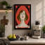 Portrait in Red and Gold Art Deco - Wrapped Canvas-1834231737-1834231728
