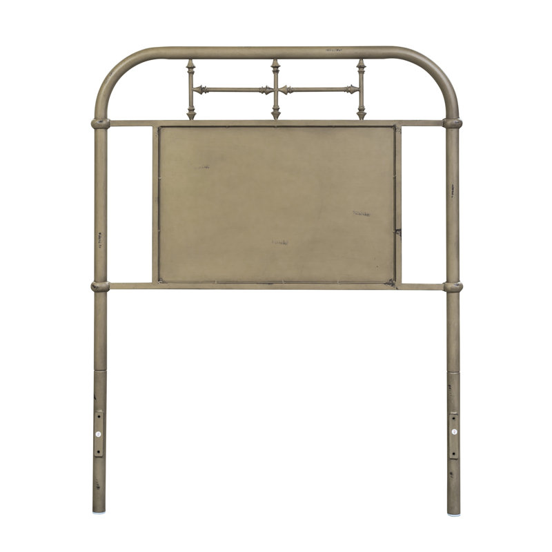 Edmund Open-Frame Metal Headboard, Vintage Cream, Queen