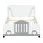 Lit plateforme élégant en forme de voiture avec contreplaqué durable pour chambre d'enfant