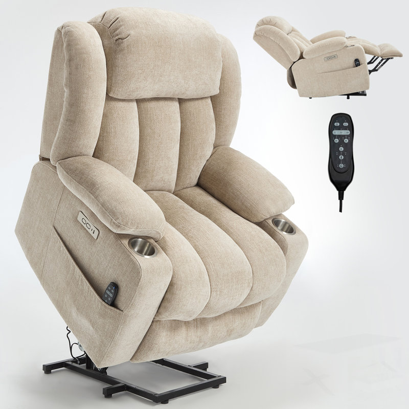 Fauteuil inclinable électrique Chenille, Beige