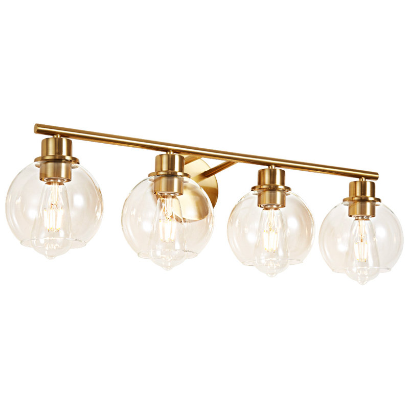 Aanay Dimmable Bathroom Vanity Light, 4, Gold