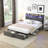 Bed Frame, Storage Headboard With Charging Station, Solid And Stable, Noise Free, No Box Spring Needed, Easy Assembly-1232959000