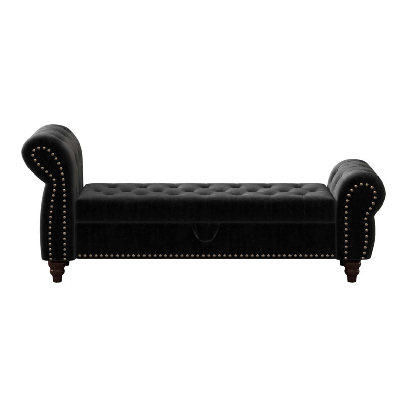 64.5" Bed Bench, Black