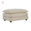 Canapé modulaire rembourré 4 pièces avec 2 places et 2 repose-pieds, chenille beige, parfait pour les salons confortables et élégants-1180203910
