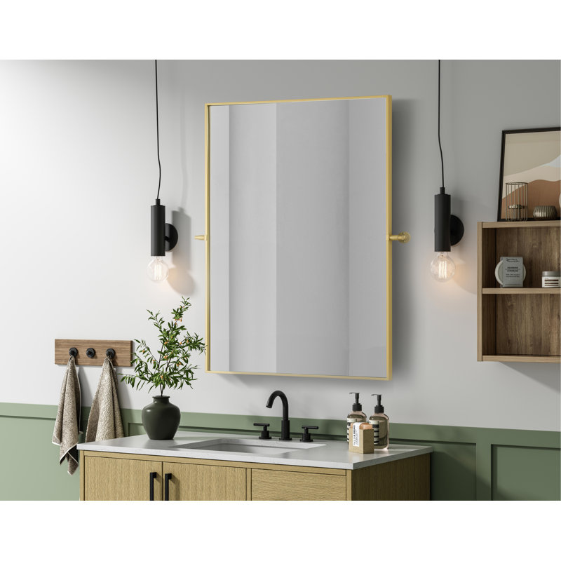 Miroir Amoura, Laiton, 30 po x 48 po