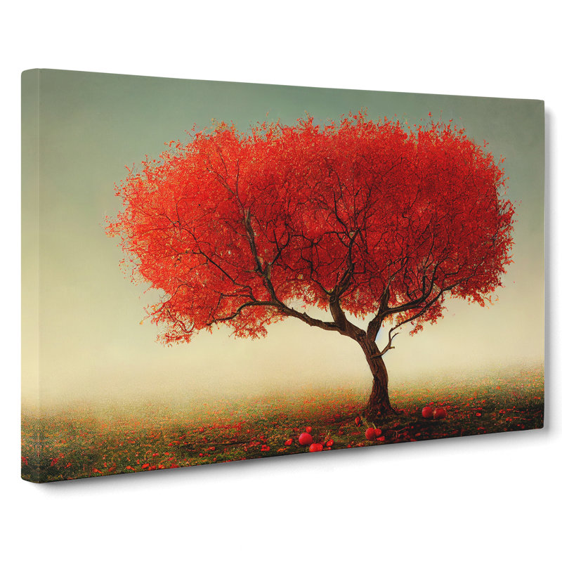 Vibrant Apple Tree - Wrapped Canvas Print, 35cm H x 50cm W x 3cm D