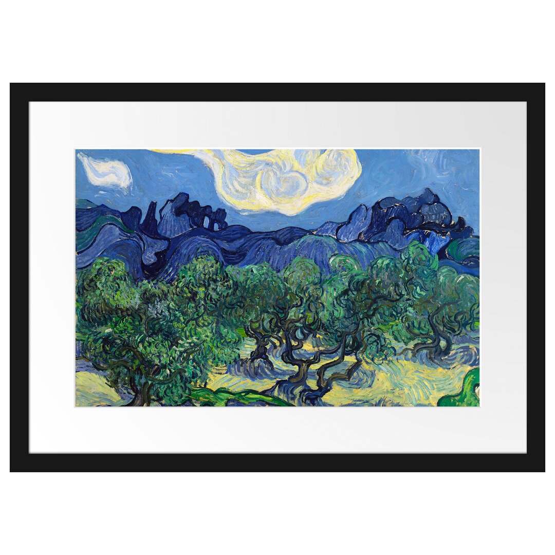 Gerahmter Kunstdruck The Olive Trees von Vincent Van Gogh