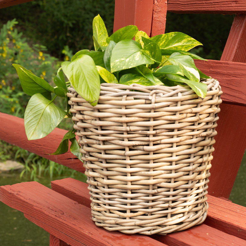Jardinière ronde avec insert en plastique