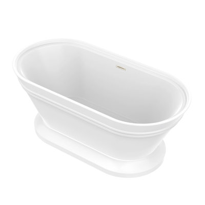 Athena 59" Freestanding Soaking Acrylic Bathtub