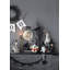 Gnome assis en tissu 8,3 x 4 x 31,5 po avec chapeau fantôme blanc, pour la décoration d'Halloween
