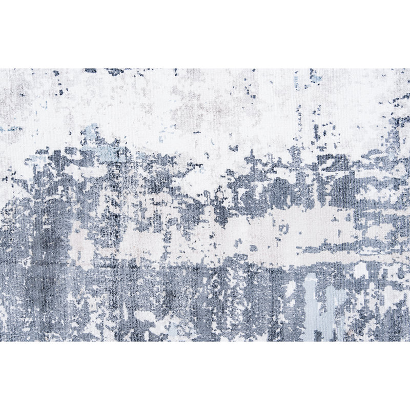 Abstract Area Rug in Blue, Rectangle 6' x 9'