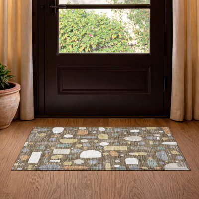 Tapis géométrique lavable à la machine de qualité supérieure Mayfield AMF2393