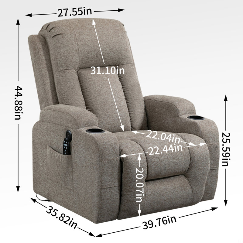 Fauteuil inclinable Infinity Position, Polyester brun