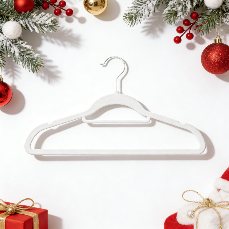 Cintres en velours antidérapants, conception mince et peu encombrante avec crochet pivotant robuste pour l'organisation de vêtements, de costumes, de chemises, de pantalons et de robes