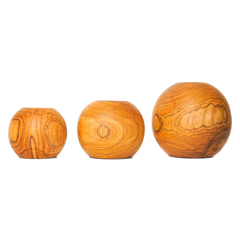 4'' H Wood Tealight Holder