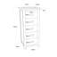 Abdulkadir 45cm W 5 - Drawer Chest of Drawers