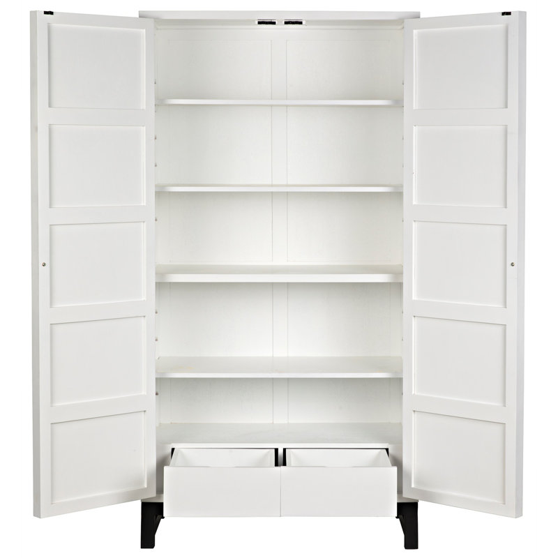 Maharadscha 2 - Door Armoire, Solid White, 82" H x 42" W x 20" D
