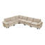 Ensemble de canapé modulaire luxueux 6 pièces - Revêtement en chenille taupe moelleux et structure en contreplaqué durable pour le salon