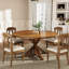 Table de salle à manger ronde en bois massif 59 pouces Evonia-401420854-378525896