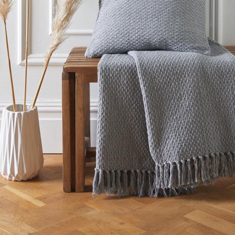 Hermbusche Throw Blanket, W200 x L200cm, Grey