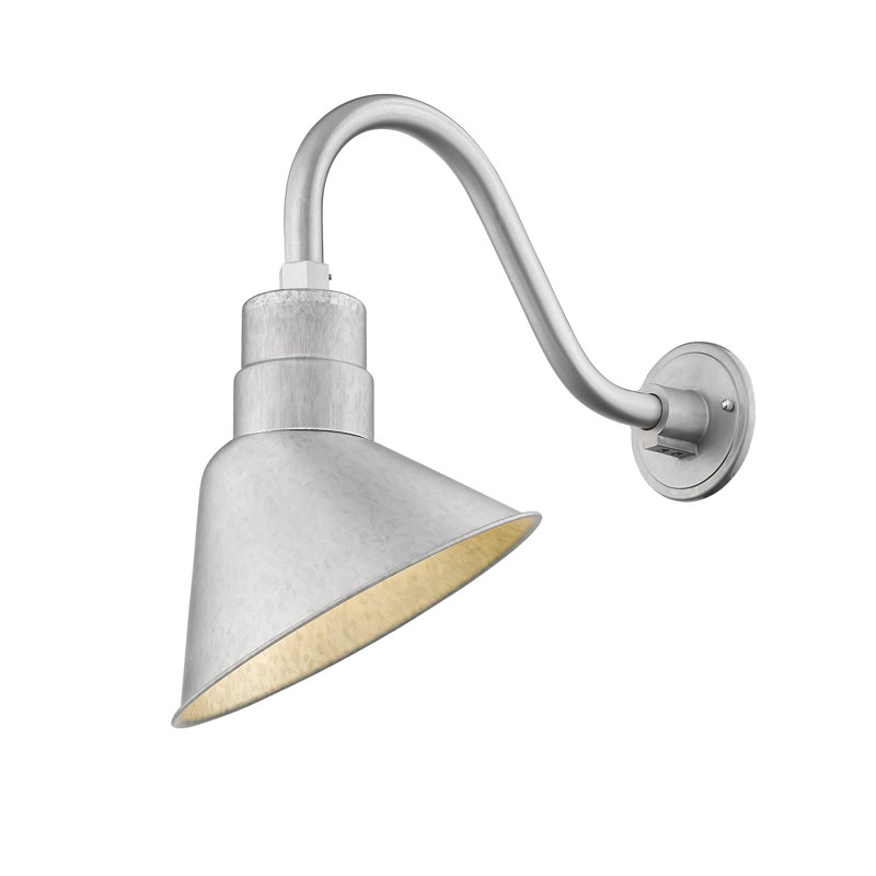 Molley 1 - Light RLM Dimmable Barn Light, Galvanized, 17"H x 10"W x 19.5"D