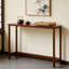 Console mince en bambou pour les espaces étroits, table d'appoint pleine grandeur de table d'entrée dans le couloir, salon, chambre à coucher
