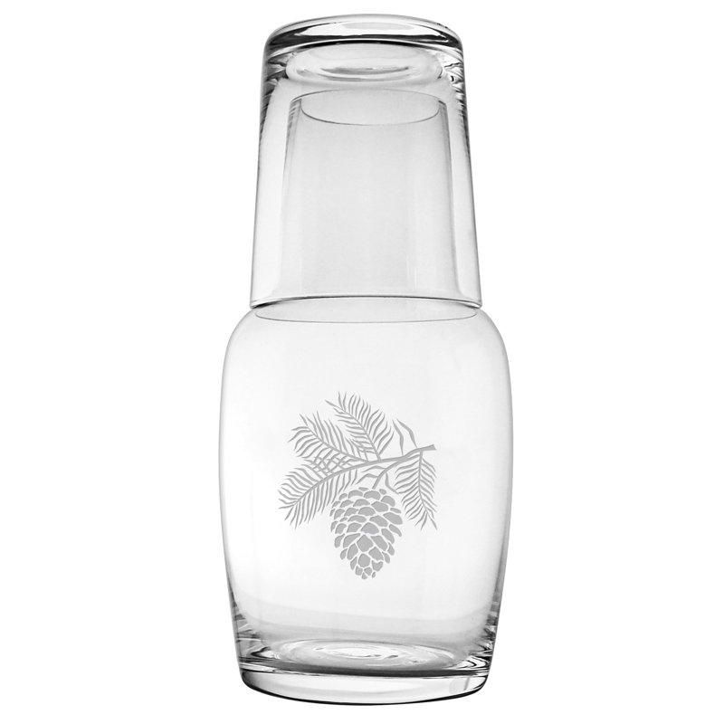 Pine Cone Glass 2 - Piece Carafe Set