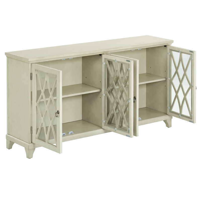 Armoire à quatre portes Nicole, Creme