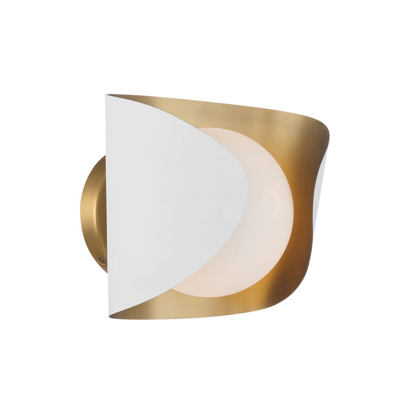 Meuble-lavabo 1 lumière Flare 8,5 pouces, Laiton