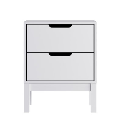 Wooden Night Stand For Kids Bedroom With 2 Storage Drawers by Harriet Bee