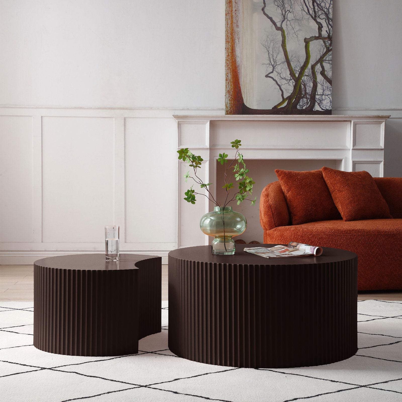 Berneice 55" Nesting Coffee Table, Brown