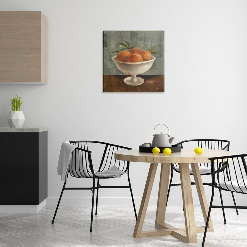«Peaches Still Life», art mural sur toile par Silvia Vassileva, H 24 po x l 24 po