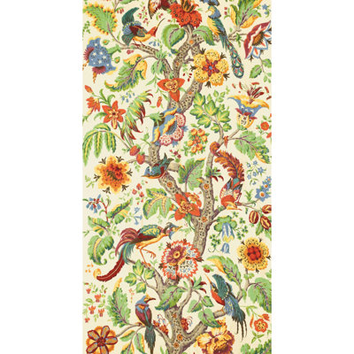 Tree of Life Fabric, Orange/Green/Brown
