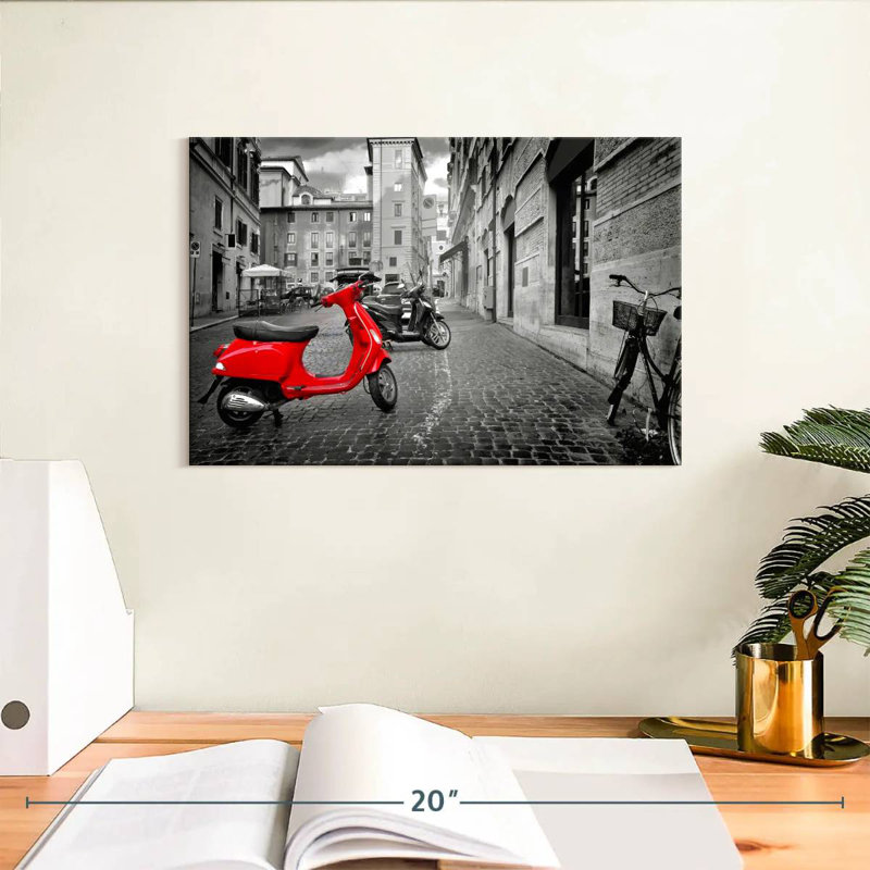 Sireci Red Vespa Pop, 8" H x 12" W