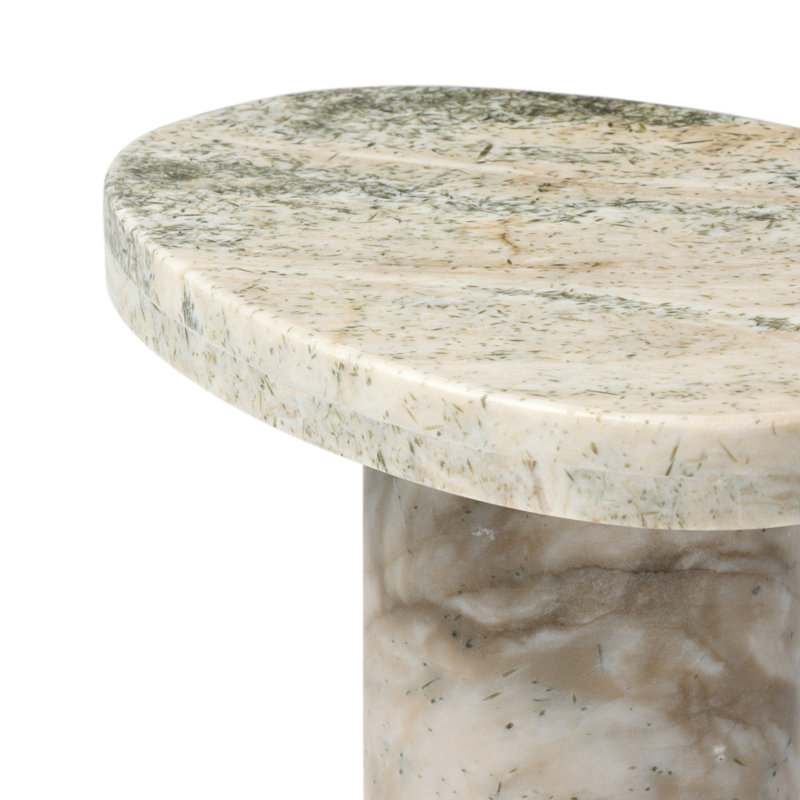 Zion End Table-Merlot Marble, Onyx, Sage Onyx