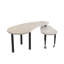 Table basse rotative 2 pièces avec plateau en pierre frittée moderne