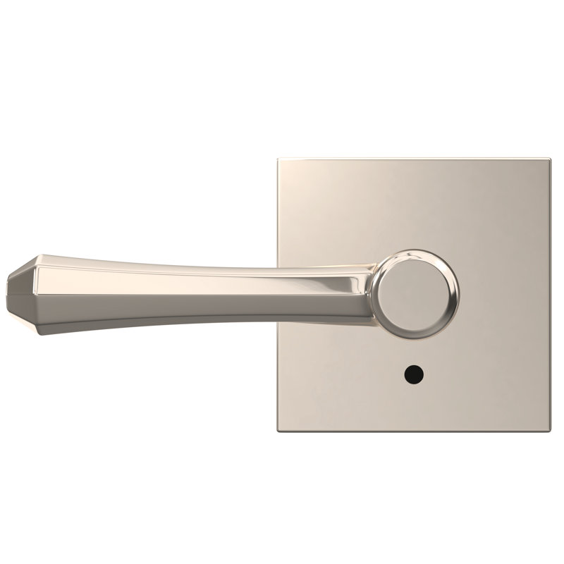 Dempsey Non-Turning Lever with Collins Trim, Polished Nickel