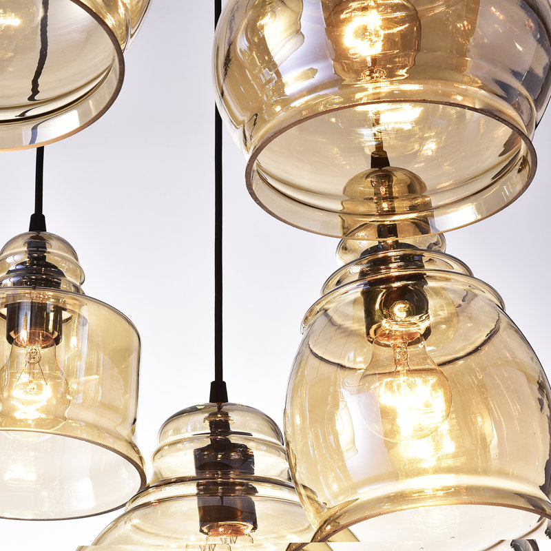 Manon 8 - Light Black Cluster Pendant