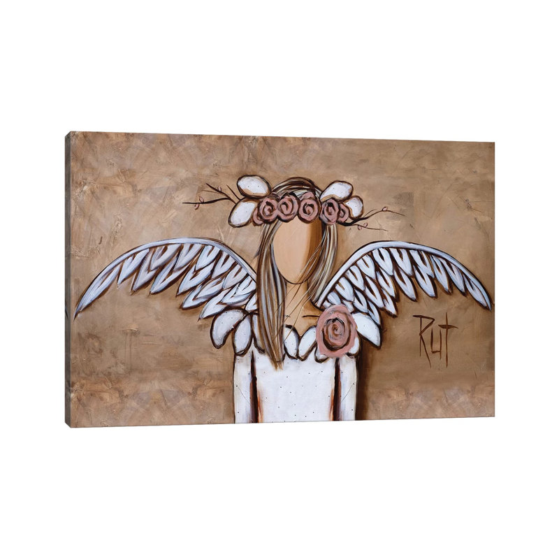 « Rosy » par rut art Creations-impression, H 40 po x l 26 po x P 1,5 po, Toile tendue, Pas de tapis