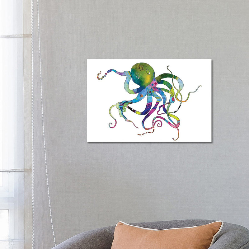 Octopus by Jo Lynch - Wrapped Canvas Print, 45.72cm H x 66.04cm W x 1.905cm D