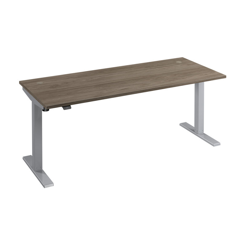 Move 40 Series Adjustable Standing Desk, Modern Hickory, 72" W X 30" D