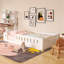 Lit plateforme simple en bois avec garde-corps-310866807