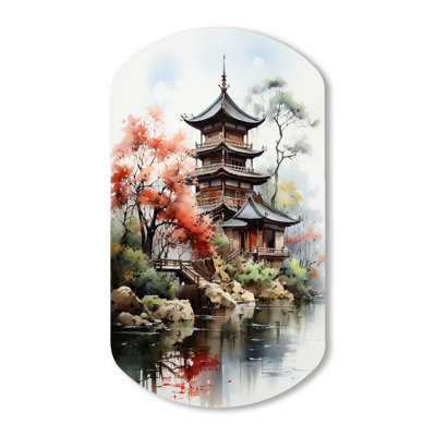 Goungo - Asian Art Cylinder Shape Irregular Metal Wall Decor