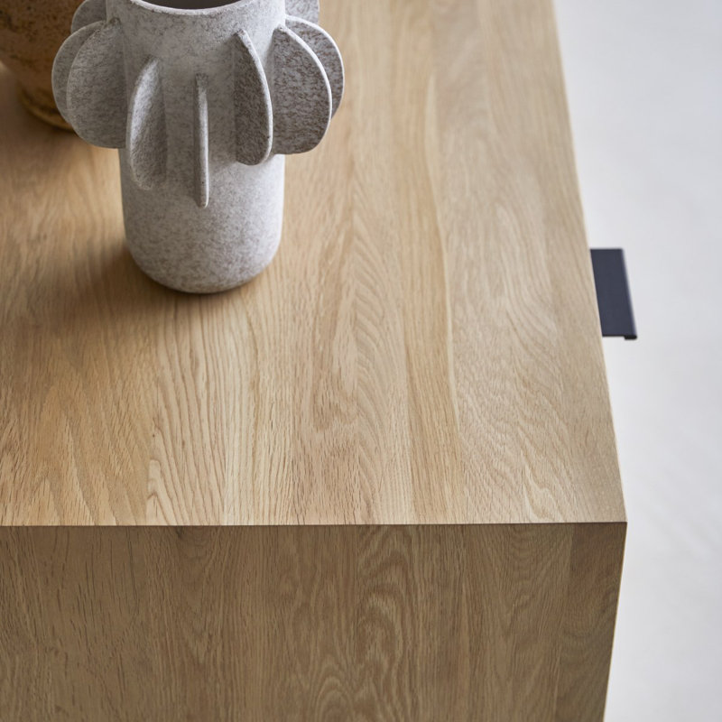 Senson Media Console, Natural Wood