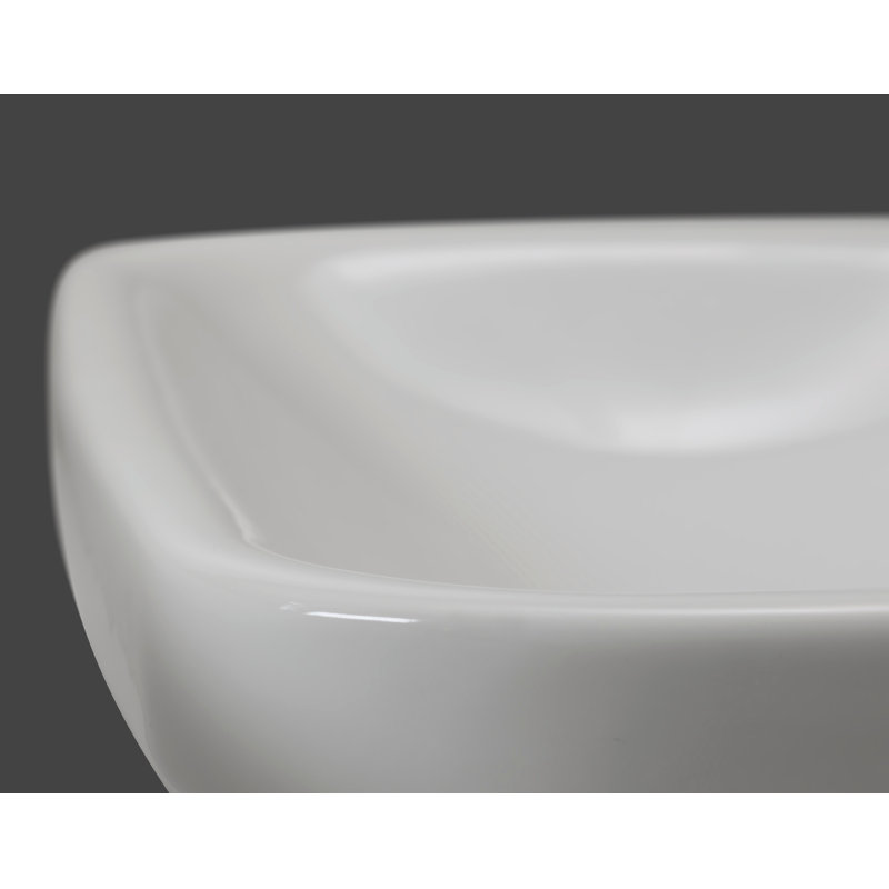 Lavabo de salle de bain mural rectangulaire en céramique avec trop-plein Duravit