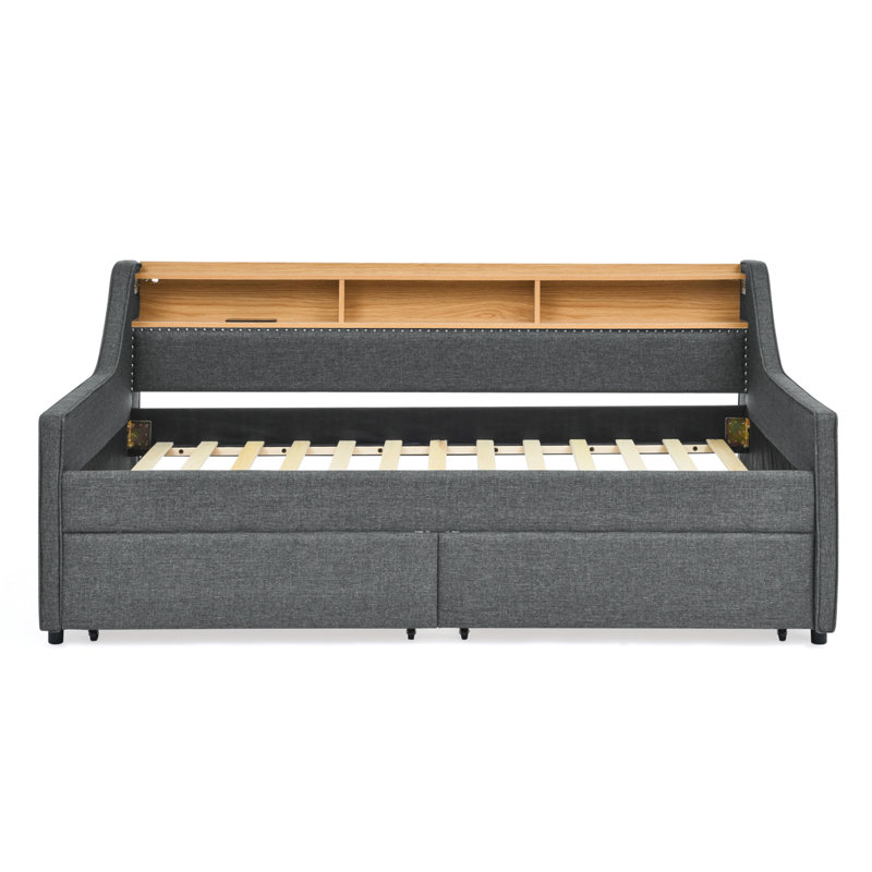 Nikali Upholstered Daybed, Gray