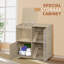 Hamster Home, bois avec fenêtres en acrylique, armoire de rangement, plateau ouvert pour une vie confortable 4 petits animaux, bois, panneaux, rangement, accès pratique