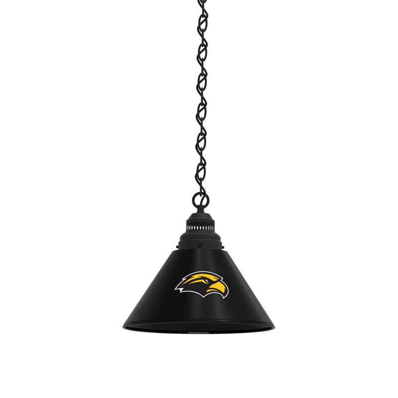 1 - Light Single Pendant, Black, Southern Miss Golden Eagles