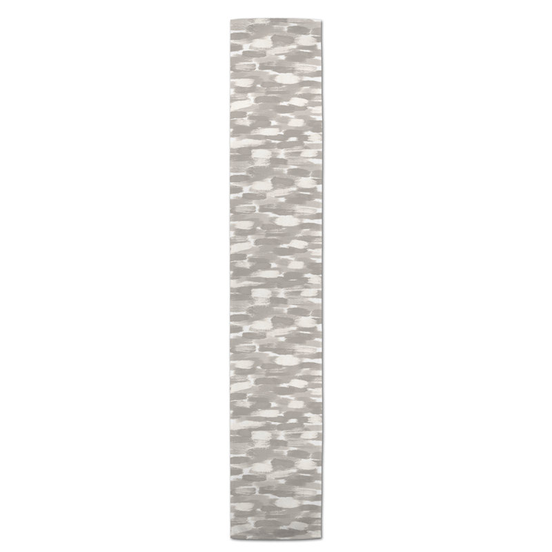 Chemin de table Maribeth, 90 po x 16 po, Kaki, Abstrait
