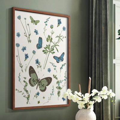«Botanical Page II», reproduction encadrée - bois massif